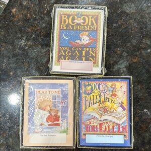 Gold Decorative Bookplates Set
